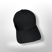 Load image into Gallery viewer, Black Baseball cap with KIND embroidery
