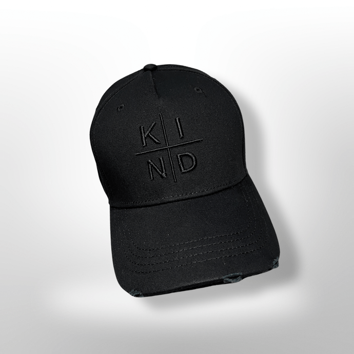 Black Baseball cap with KIND embroidery